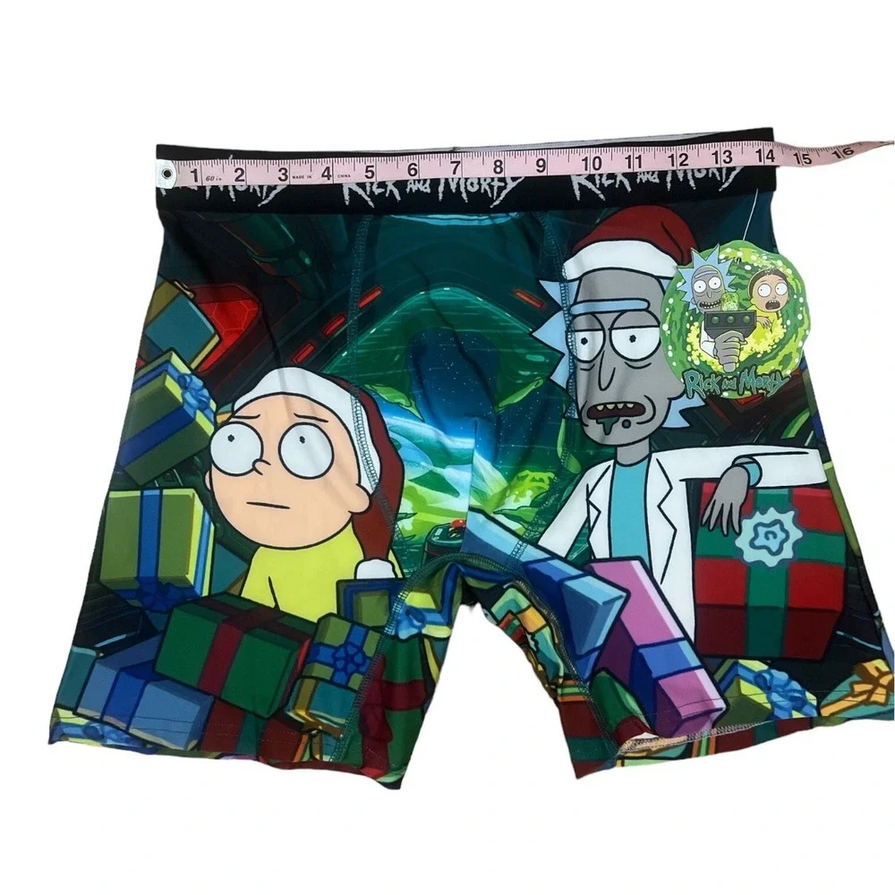 MENS RICK AND MORTY CHRISTMAS BOXER BRIEF SIZE LARGE